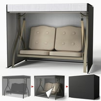 Heavy Duty Swing Seat Cover,Miuline 2 Seater Patio Canopy Swing Cover,Outdoor Swinging Hammock Cover,Waterproof Windproof 210D Oxford Fabric