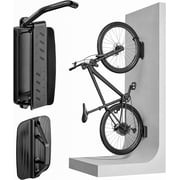 Heavy Duty Swivel Bike Wall Mount, 77 lb Capacity Bike Rack for Garage, Adjustable Indoor Bike Storage Hanger for MTB, Road, Hybrid & E-Bikes, Space-Saving Vertical Bike Holder, 1 Pack