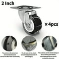 thumbnail image 1 of Heavy-Duty Swivel Caster Wheels 4/8pcs - Silent, Smooth Rolling Matte Finish, Easy Mobility for Furniture, 1 of 10