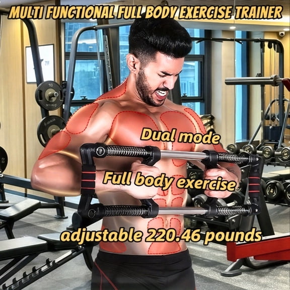 Heavy Duty T-Bar Resistance Bands - Home Gym Strength Training Equipment with 220LB Heavy Duty Resistance, Adjustable Tension for Upper/Lower Body Workouts, Compatible with Gym & Fitness Routines