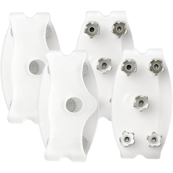 Heavy Duty TPE Ice Traction Cleats, Snow Crampons for Hiking Boots, Winter Safety Grips for Ice Fishing