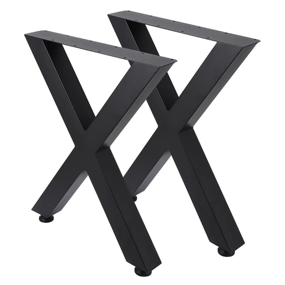 Acekid Heavy Duty Table Legs 16 Inch X-Shape - Metal Bench Legs, Coffee Table Replacement, DIY Projects, Set of 2