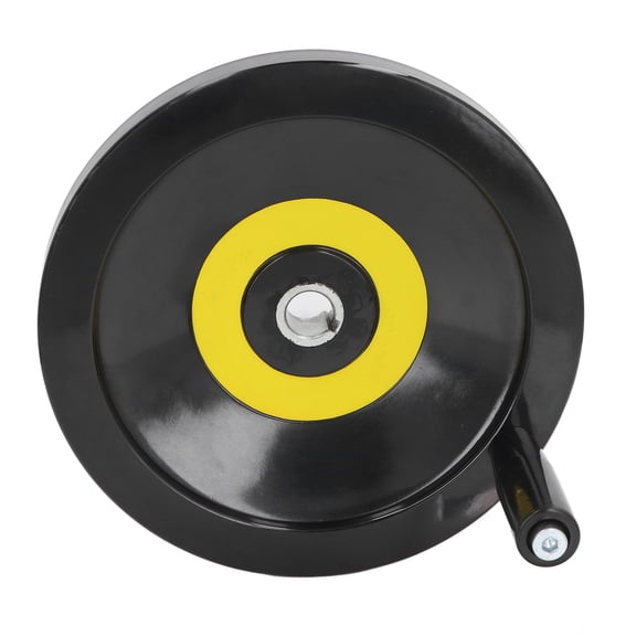Heavy Duty Table Saw Handwheel 22mm Center Hole 250mm Outer Diameter Engineering Plastic Lathe Hand Wheel Replacement Parts with Revolving Handle for Milling Machine Grinder Power Tools Accessories