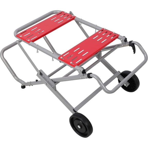 Heavy Duty Table Saw Stand, 330Lbs Load Capacity, Adjustable Height with 8" Solid Wheels, Stable Steel Base for Accurate Cuts in Woodworking Workshop