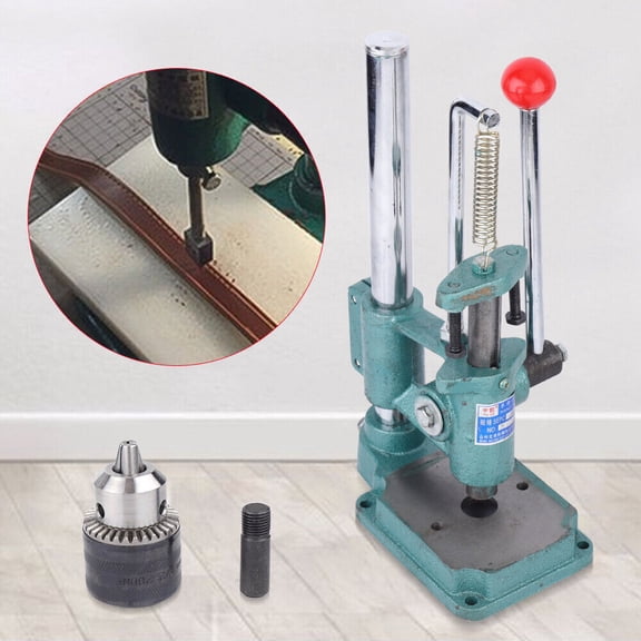 Heavy-Duty Table Top Leather Embossing Machine Custom Stamp Imprinter, 16mm Handle, 160kg Pressure, Ideal for Leatherwork and Punching