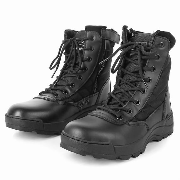 Heavy-Duty Tactical Combat Boots - -Grade High-Top High Quality & Breathable CS -Resistant (CS-Specific) Boots with Rugged Rubber Sole, Lace-Up Closure for Army,, Outdoor, (Synthetic Upper)