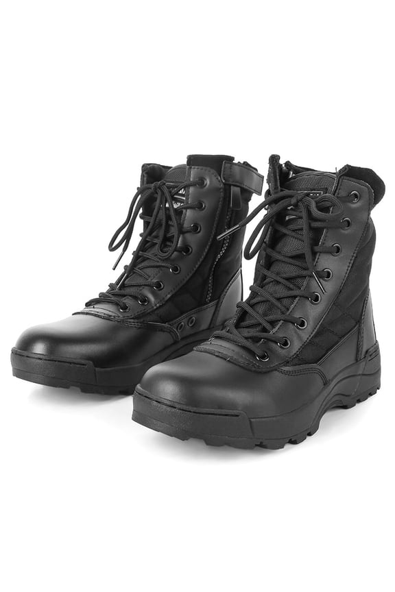 Heavy-Duty Tactical Combat Boots - -Grade High-Top High Quality & Breathable CS -Resistant (CS-Specific) Boots with Rugged Rubber Sole, Lace-Up Closure for Army,, Outdoor, (Synthetic Upper)