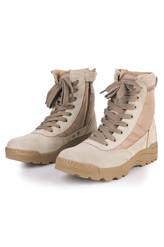 Heavy-Duty Tactical Combat Boots - -Grade High-Top High Quality & Breathable CS -Resistant (CS-Specific) Boots with Rugged Rubber Sole, Lace-Up Closure for Army,, Outdoor, (Synthetic Upper)