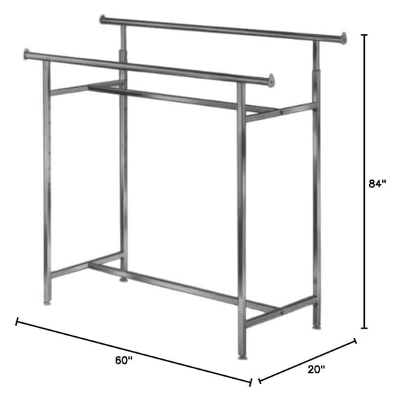 Heavy Duty Tandem Clothing Double Rack