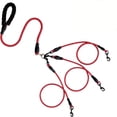 thumbnail image 1 of Heavy Duty Free 3/Three Way Dog Coupler Leash with Padded Handle,Reflective Triple Braid Split Lease Pet Leash for Walking 3/2/1 Medium Large Dogs Training (Muticolor), 1 of 2
