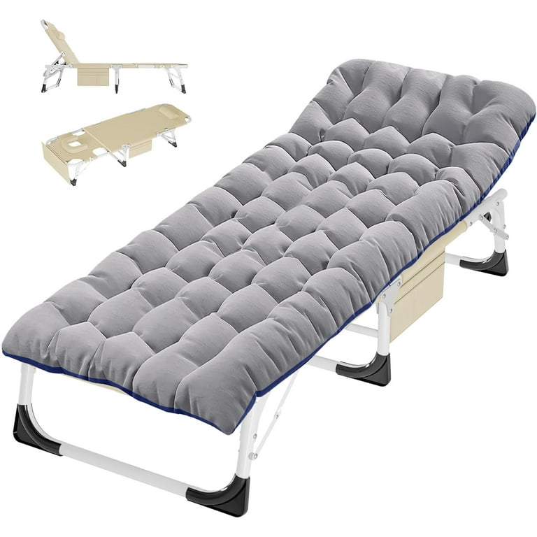 Heavy Duty Tanning Chair with Face Arm Hole Folding Camping Cot Adjustable 5 Position Folding Chaise Lounge Chairs Portable Layout Beach Chair for Outdoor Sunbathing Patio Pool Lawn Deck Walmart