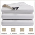thumbnail image 1 of Heavy Duty Tarp Waterproof Poly Canopy Tent Shelter Cover 12 Mil Tarpaulin Outdoors Protector White 12'x16', 1 of 9