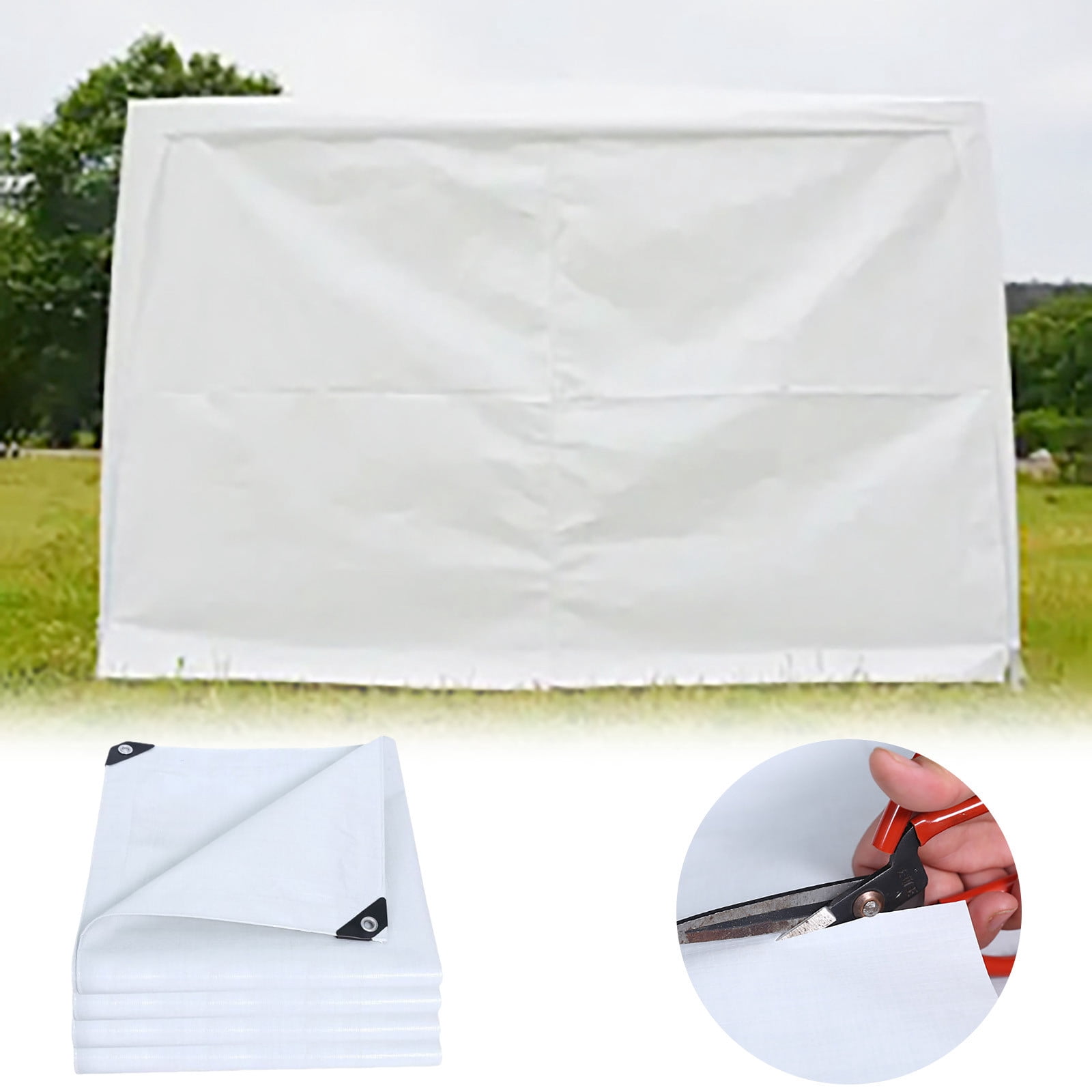 Canvas Tarp 6.6 X 6.6 Ft – Heavy Duty Waterproof Tarps With Rustproof Grommets, Multipurpose Cover For Camp, Boat, Woodpile, Car, Truck