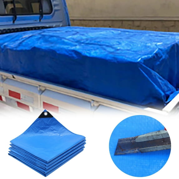 Heavy Duty Tarp Waterproof UV Resistant,Cover with Reinforced Metal Grommets,Multi-Purpose Outdoor Waterproof Sun Shade Cover for Canopy Tent,Roof,Camping,Car, Boat,Patio,Shed Protection