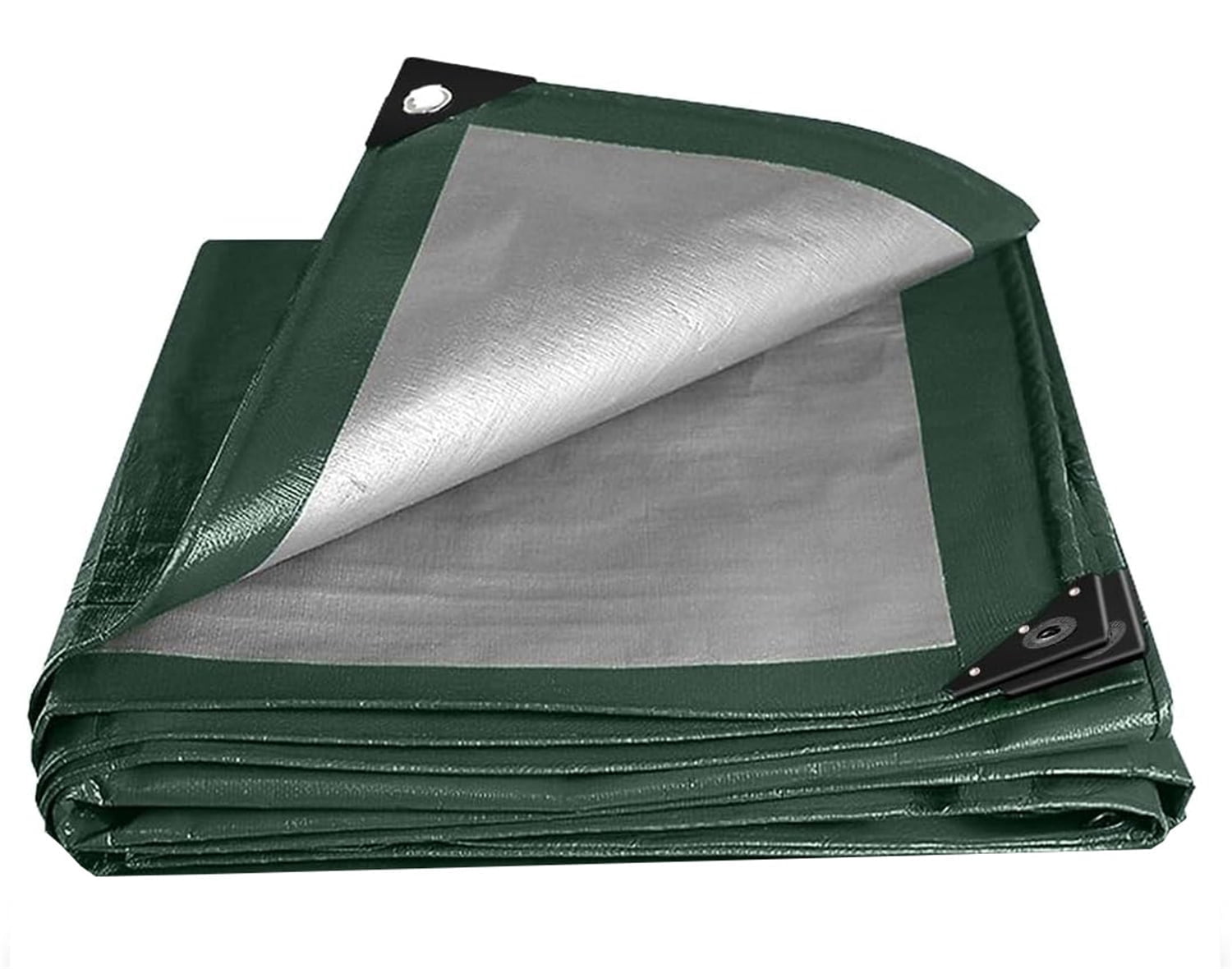 Heavy Duty Tarps,Bexikou Waterproof PE Green Tarpaulin,1.5m x 2m