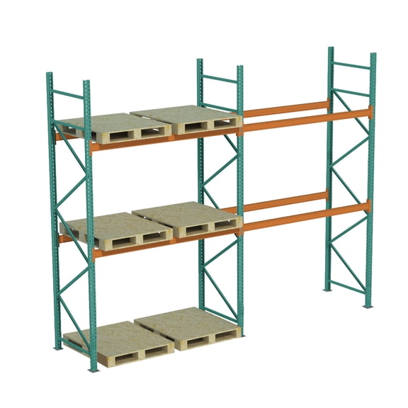 Heavy-Duty Teardrop Pallet Rack Starter Unit - 192 x 42 x 192",5000 lbs Shelf Cap