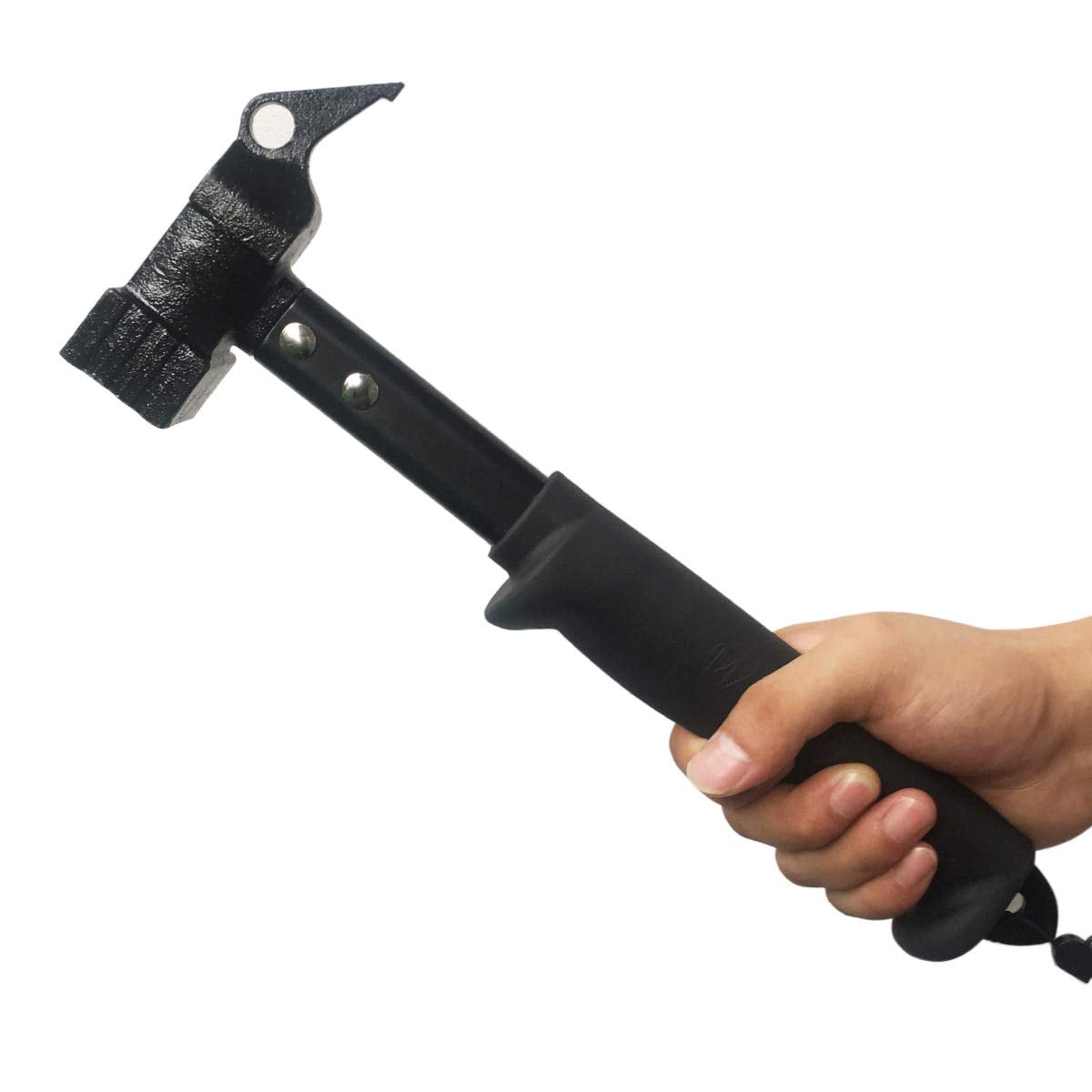 Heavy Duty Tent Stake Hammer & Puller 2 In 1 Tool  Portable Camping Mallet With Rubber Handle Multifunctional Steel Pegs Remover For Outdoor Hiking Backpacking
