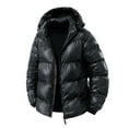 thumbnail image 1 of Heavy Duty Thermal Coat Winter Warm Insulated Outerwear With Hood For Cold Weather Windproof Casual Jacket, 1 of 5