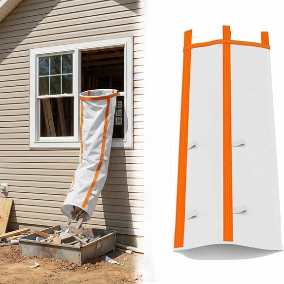 Heavy-Duty Thick Material Construction Trash Chute, Tear-Resistant Portable Lightweight with Easy Assembly, for Construction Waste Handling & Debris Disposal, A