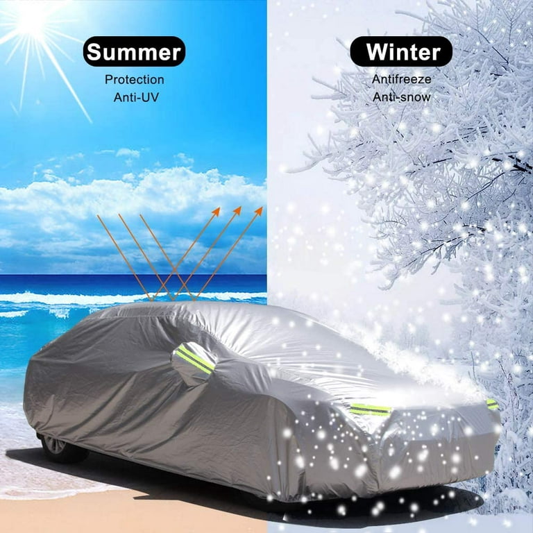 OTOEZ Heavy Duty Waterproof Full Car Cover All Weather Protection Outdoor  Indoor Use UV Dustproof for Auto SUV Sedan