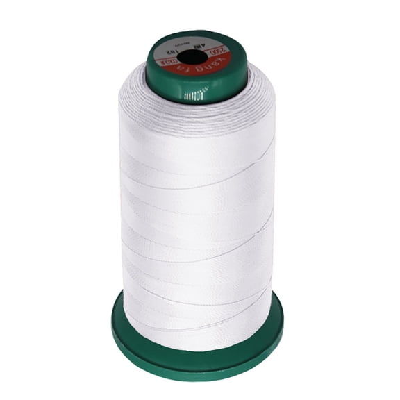 Heavy Duty Thread 1190 Yards 210D/3 All Purpose High Strength Polyester Sewing Thread for Weaves, Upholstery, Jeans and Weaving Hair, Drapery, Beading, Purses, Leather (White)