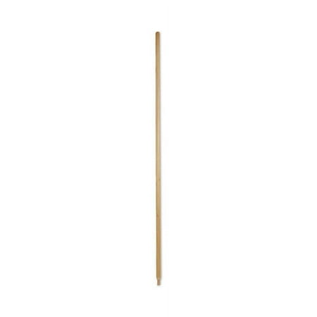 Heavy-Duty Threaded End Lacquered Hardwood Broom Handle, 1.13" dia x 60", Natural | Bundle of 2 Each