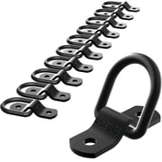 Heavy Duty Tie Down Anchor Hooks - 10 Pack Steel D-Ring Mounts for Truck, Trailer, Garage