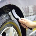 thumbnail image 1 of Heavy-Duty Tire Brush | Hard Bristle Cleaning Brush for Car Tires & Wheel Hubs | 8.26" Durable Plastic Brush with Protective Cover | Black/White/Blue Options | Reusable Auto Detailing Tool, 1 of 7