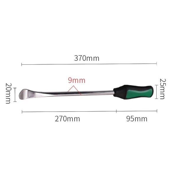 Heavy Duty Tire Changing Bar Tool Set with Easy-Grip Handle for Car Motorcycle Bike Rim Protection, Flat Head Steel Pry Bar Kit(Green)