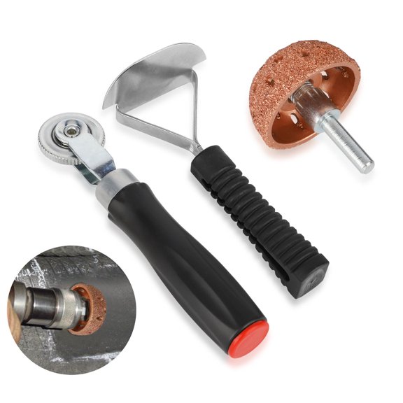 Heavy-Duty Tire Patch Roller and Buffing Wheel Tungsten Steel Construction Versatile Tire Repair Tool
