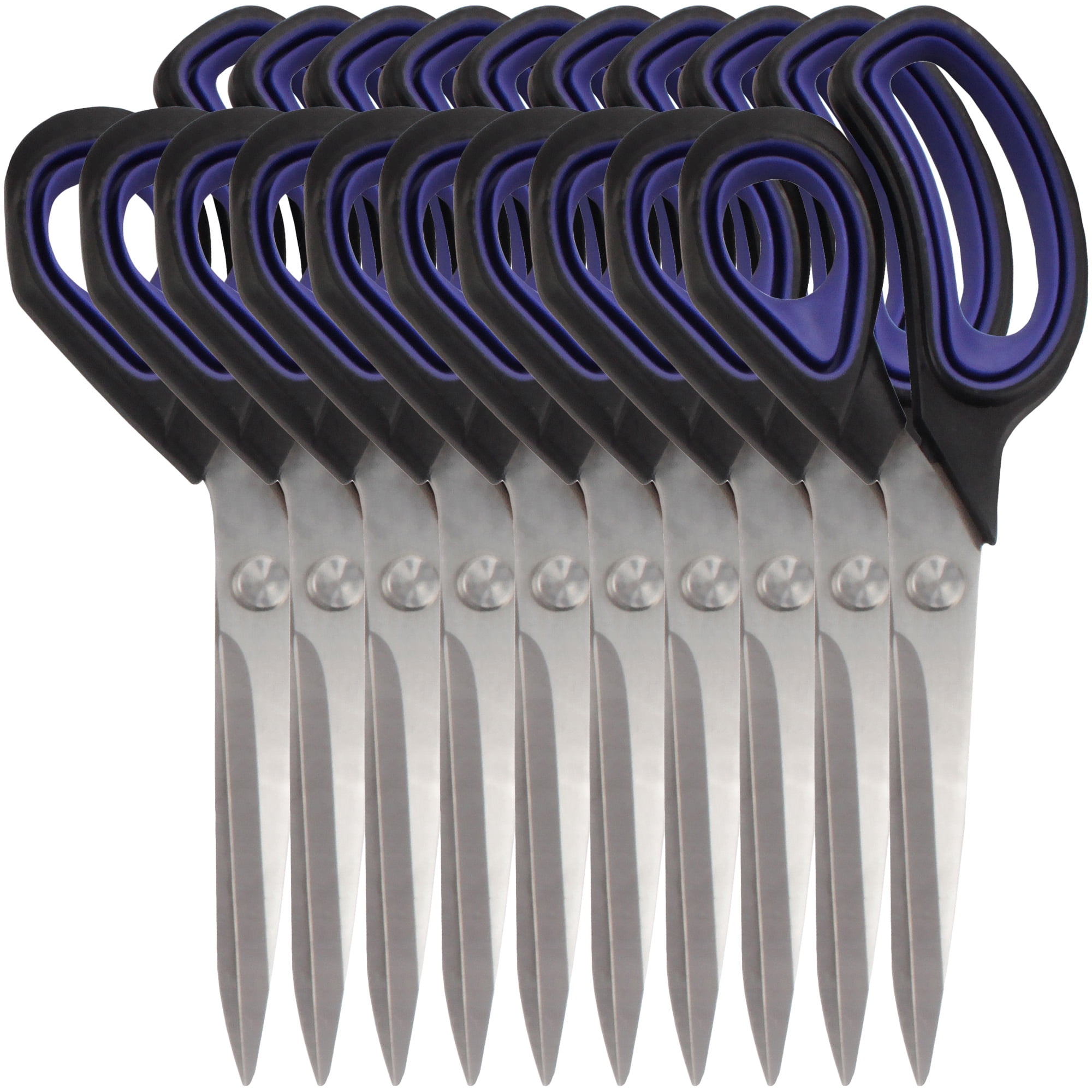 Heavy Duty Titanium Tailor Fabric Shears - 9.5" Black w/Purple - 10 Pairs