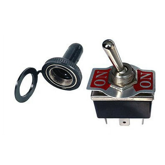 Heavy Duty Toggle Switch with Rubber Boot DPDT Rated @ 20 Amps @ 125 VAC