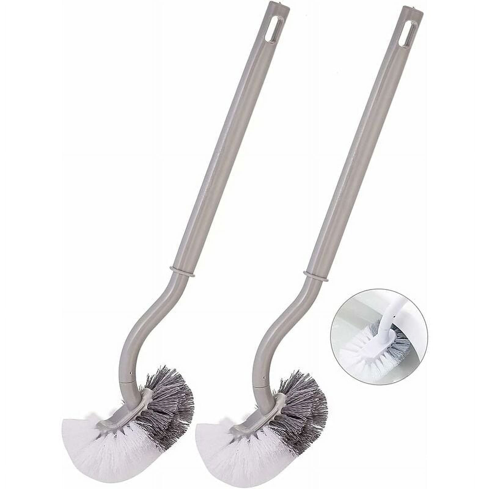Heavy Duty Toilet Brush, Curved Design Toilet Brush for Unmatched Hygiene, Sturdy Construction ABS Ensures Durability, Quick Drying Vented Design, Hanging Storage for Compact