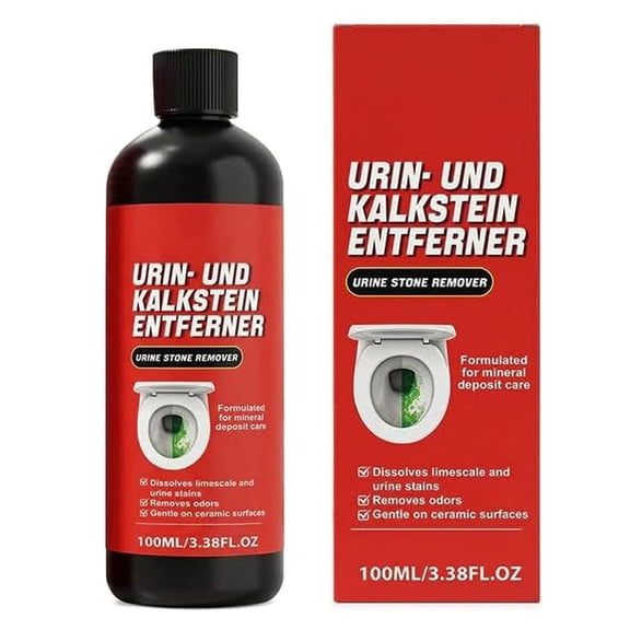 Heavy-Duty Toilet & Limescale Remover Dissolves Urine Scale, Fast Lime Scale Remover & Urinal Salt Remover, Fixture-Safe, Removes Odor-Causing Build-Up, No Scrubbing, Restores Porcelain Finish