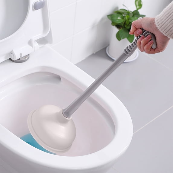 Heavy Duty Toilet Plunger - Drain Unclogger Suction Tool for Sink Kitchen Bathtub Shower - Powerful Rubber Plunger for Clogged Toilet Pipe Bathroom Drain Cleaning - 1 Pack
