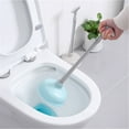 thumbnail image 1 of Heavy Duty Toilet Plunger With Holder Universal Two Way Use For Toilet Shower And Sink Drain Clog Removal Tool 16.1 Inch Long Available In Pink Blue Or Gray, 1 of 9