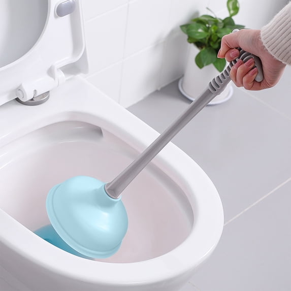 Heavy Duty Toilet Plunger | Rubber Suction Cup Unclogger for Drains, Sinks, Bathtubs & Showers | 16.14 Inch Household Plunger Tool, 1-Pack