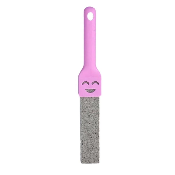 Heavy-Duty Toilet Pumice Stone Cleaning Stick with Handle, Abrasive Bowl Scrubber to Remove Hard Water Stains and Lime, Purple