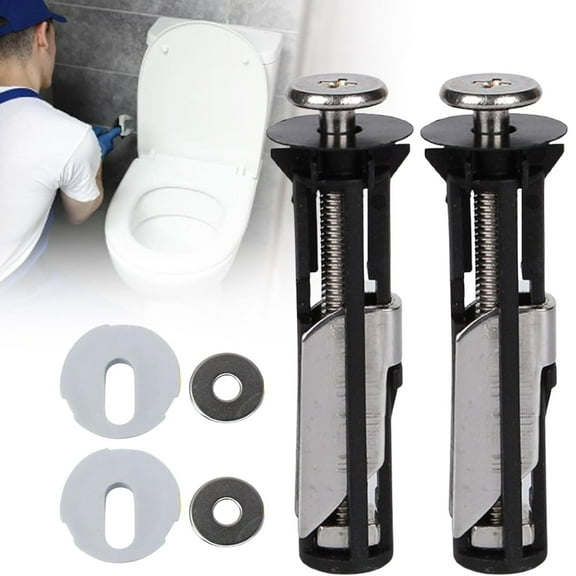 Heavy Duty Toilet Seat Bolts Kit | 304 Stainless Steel Fasteners | Universal Fit for Standard Toilets | Rustproof Replacement Screws | Easy Top Mount Install | 2 Pack | 6x2cm | Long Lasting