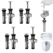 Heavy Duty Toilet Seat Fastener Bolt Kit, Heawy Duty Toilet Seat Locking Bolt, Universal Toilet Lid Seat Hinges Bolts Toilet Seat Fittings, Easy to Install - Bathroom Toilet Repair Screw(2set,M5-50)