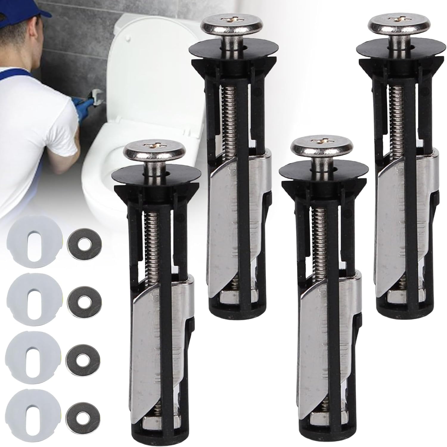Heavy Duty Toilet Seat Fastener Bolt Kit, Universal Toilet Seat Bolt ...