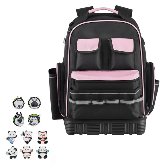 Heavy Duty Tool Backpack, 56 Pockets Laptop Compartment, for Electrician HVAC