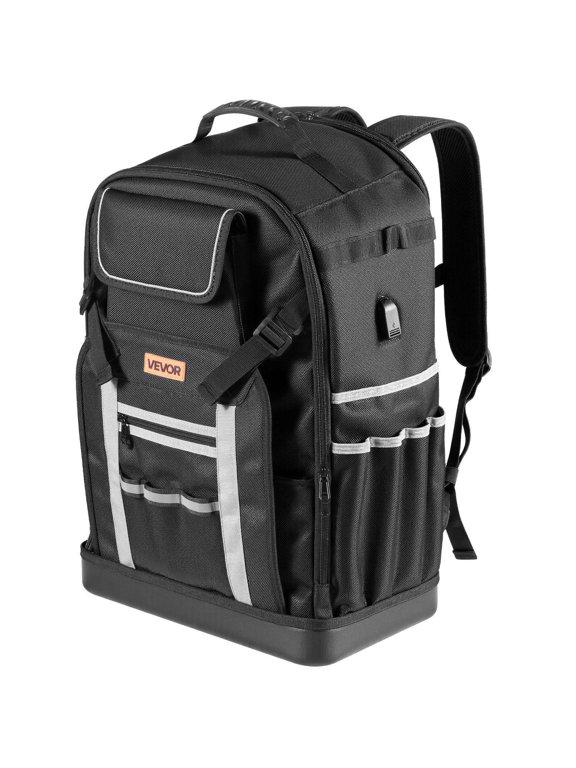 Electrician Tool Backpack 56 Pockets Water Resistant Jobsite Backpack