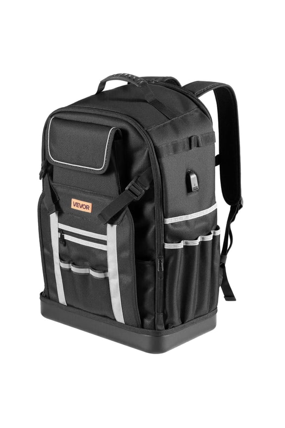 Electrician Tool Backpack 56 Pockets Water Resistant Jobsite Backpack