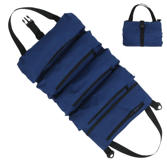 Heavy Duty Tool Bag for Men with Multiple Pockets Portable Tool Organizer for Car Electrician Tool Pouch Roll Up Tool Bag for Travel Small Tool Bag for Daily Use
