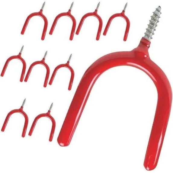 Tool Wall Mount, Space-Saving Y-Shaped Vinyl Coated Hooks, Heavy Duty, Perfect for Hanging Various Tools and Equipment, Easy Installation into Wood Walls, Supports Up to 15 Pounds