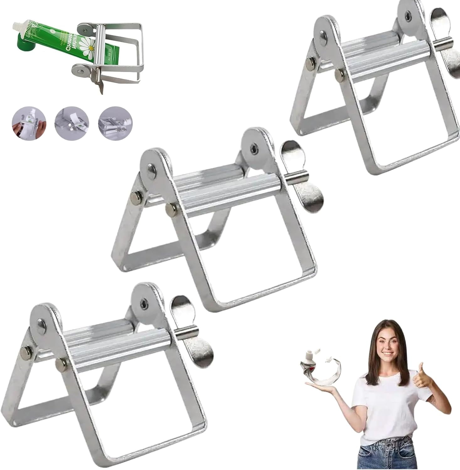 Heavy Duty Toothpaste Roller, Metal Toothpaste Roller Squeezer Tool for ...