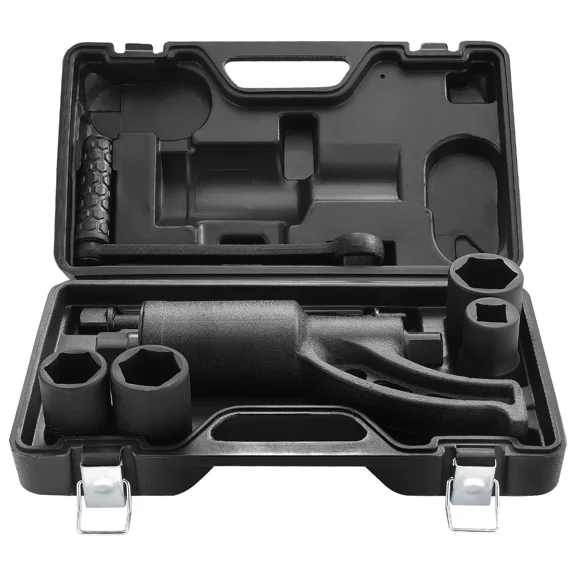 Heavy Duty Torque Multiplier Wrench Set-1 Inch Drive Lug Nut Remover with 4 Sockets,1:58 Gear Ratio,4800N.m for Truck Trailer and RV Maintenance