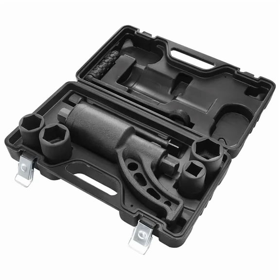 Heavy Duty Torque Multiplier Wrench Set-1 Inch Drive Lug Nut Remover with 4 Sockets,1:58 Gear Ratio,4800N.m for Trucks and RVs