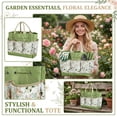 thumbnail image 1 of Heavy Duty Tote Bag, Utility Tote Bag, Garden Tool Storage, Heavy Duty Tool Bags with Handles, 15X10 Inch Floral Patterned Multi-Pocket Collapsible Tote, Spacious Main Compartment, 1 of 6